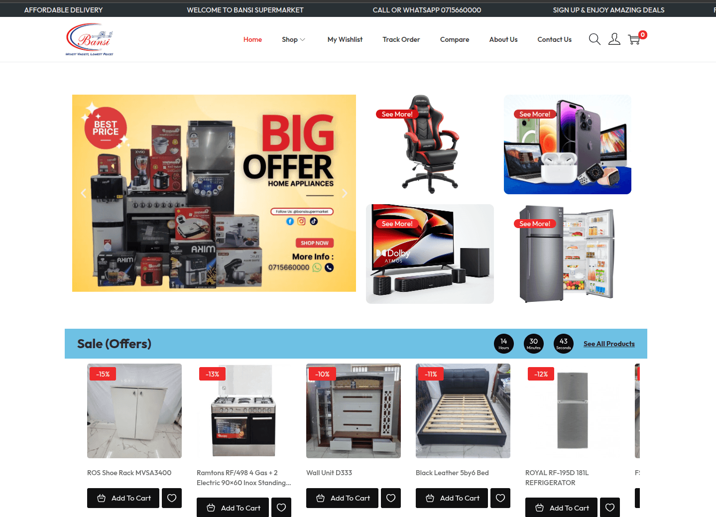 Modern supermarket technology and POS at checkout