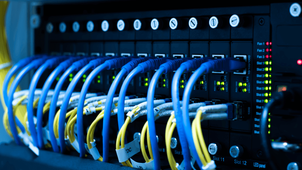 Professional corporate office technology environment