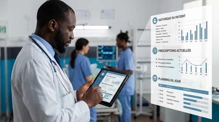 Healthcare technology in a modern facility